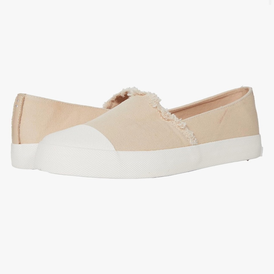 Splendid Aida Women's Beige Canvas Slip-On Sneakers Nib 7